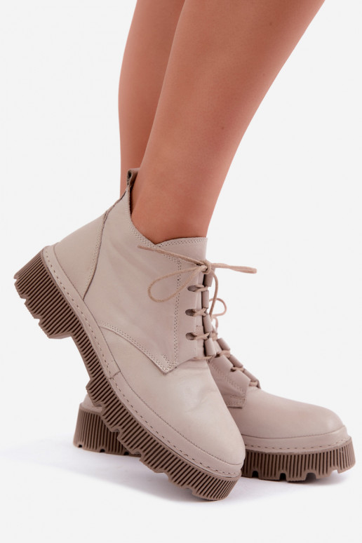 Peau Bottes pour femmes avec une plateforme réchauffer Artiker 57C2033 couleur grise