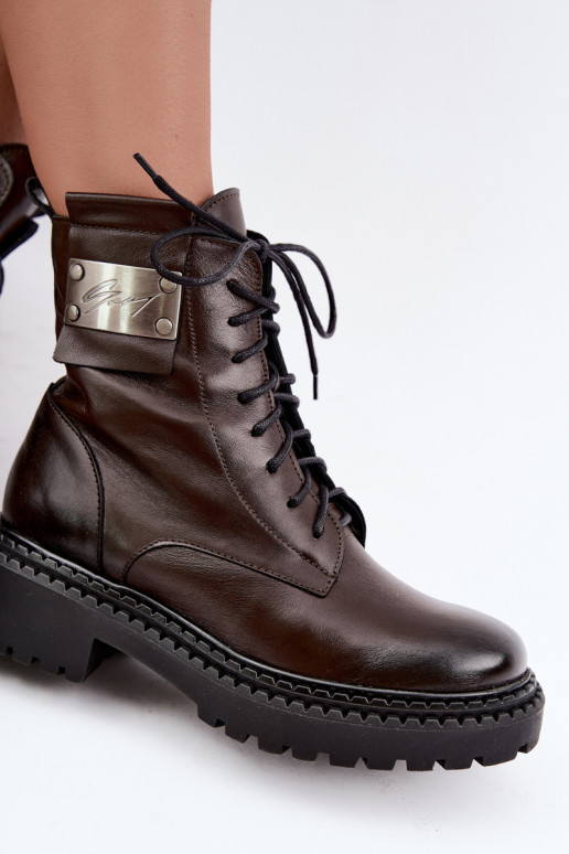 Haut Stiefel sich Zuarm laufen Feminin Mit Dekorationen Detalem Zazoo 60574 CzekoladoZue