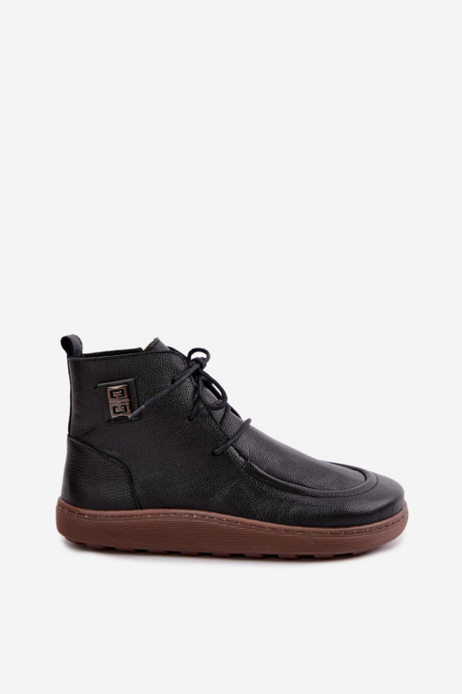 Peau chaussures Féminin Barefoot réchauffer Zazoo 3077 couleur noire