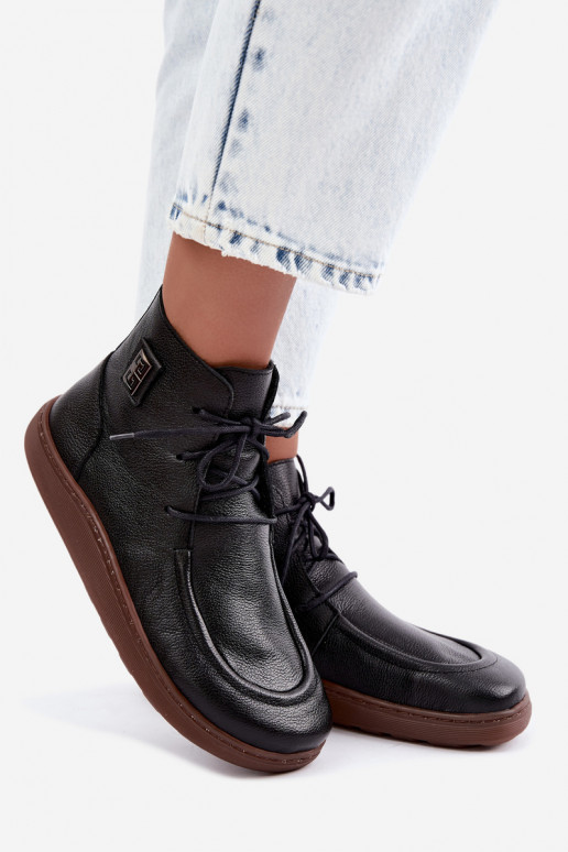 Peau chaussures Féminin Barefoot réchauffer Zazoo 3077 couleur noire