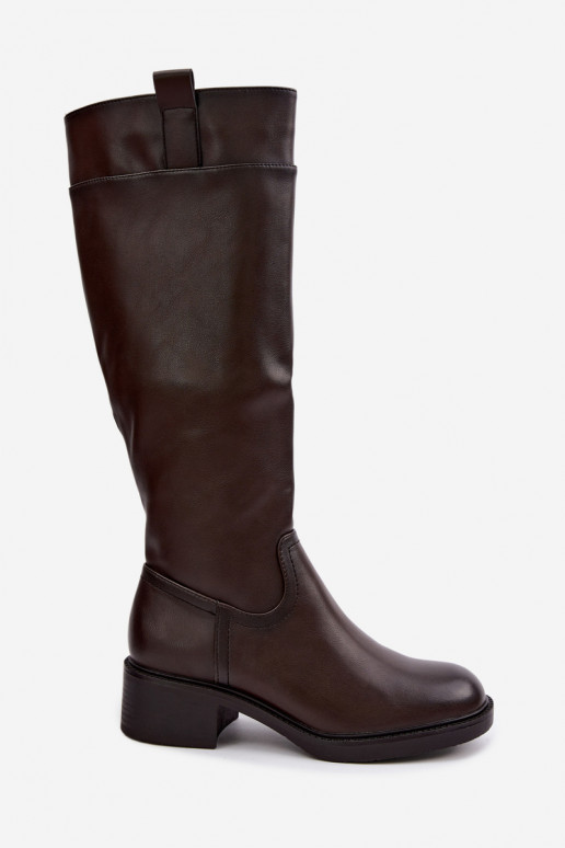 bottes Sur un talon bas réchauffer Sergio Leone KZ-22 CzekoladoÀe