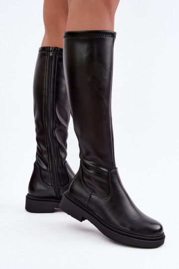 réchauffer bottes pour femmes avec des talons larges Sergio Leone KZ-02 couleur noire 2