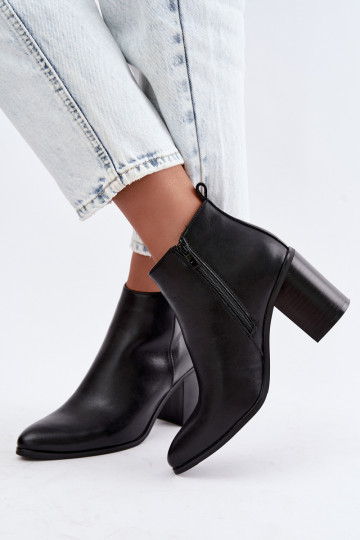Peau Bottes avec chauffage à l intérieur Sergio Leone BT-50-S couleur noire