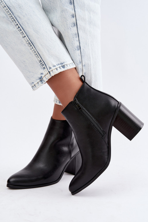 Peau Bottes avec chauffage à l intérieur Sergio Leone BT-50-S couleur noire