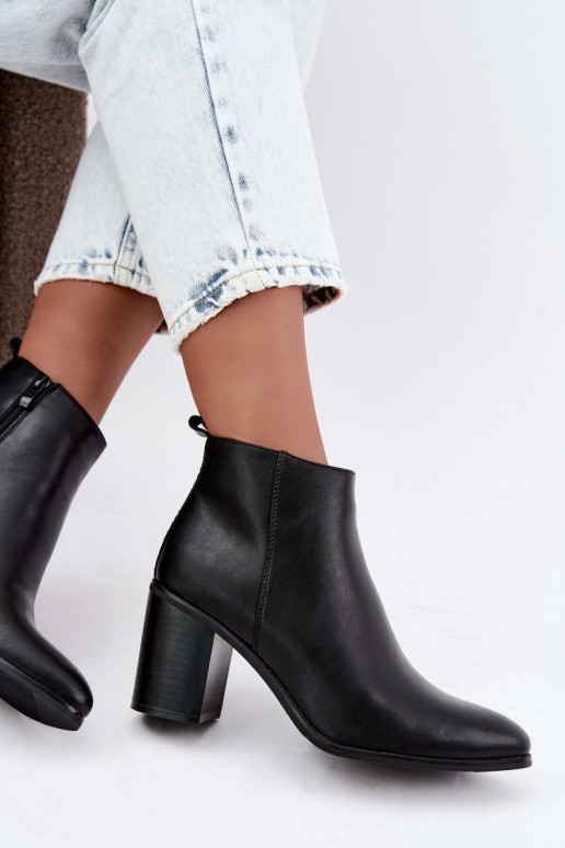 Peau Bottes avec chauffage à l intérieur Sergio Leone BT-50-S couleur noire