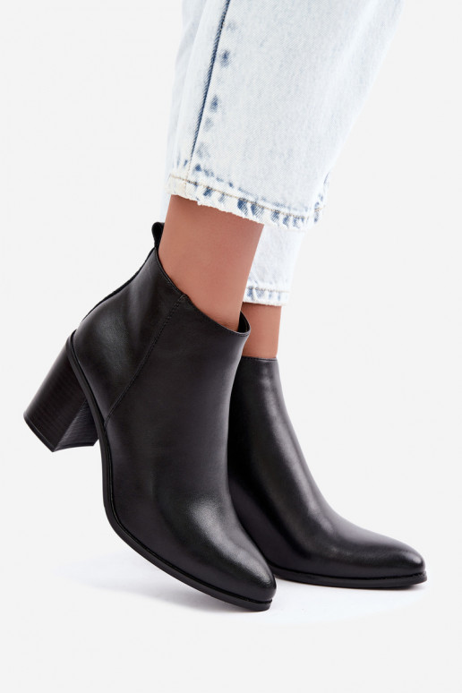 Peau Bottes avec chauffage à l intérieur Sergio Leone BT-50-S couleur noire