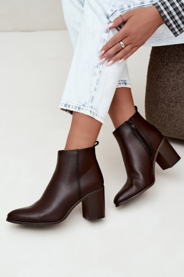 Peau Bottes avec chauffage à l intérieur Sergio Leone BT-50-S CzekoladoÀe