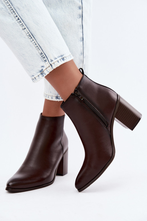 Peau Bottes avec chauffage à l intérieur Sergio Leone BT-50-S CzekoladoÀe