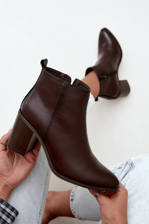 Peau Bottes avec chauffage à l intérieur Sergio Leone BT-50-S CzekoladoÀe
