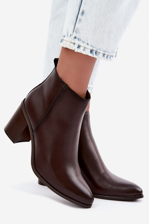 Peau Bottes avec chauffage à l intérieur Sergio Leone BT-50-S CzekoladoÀe