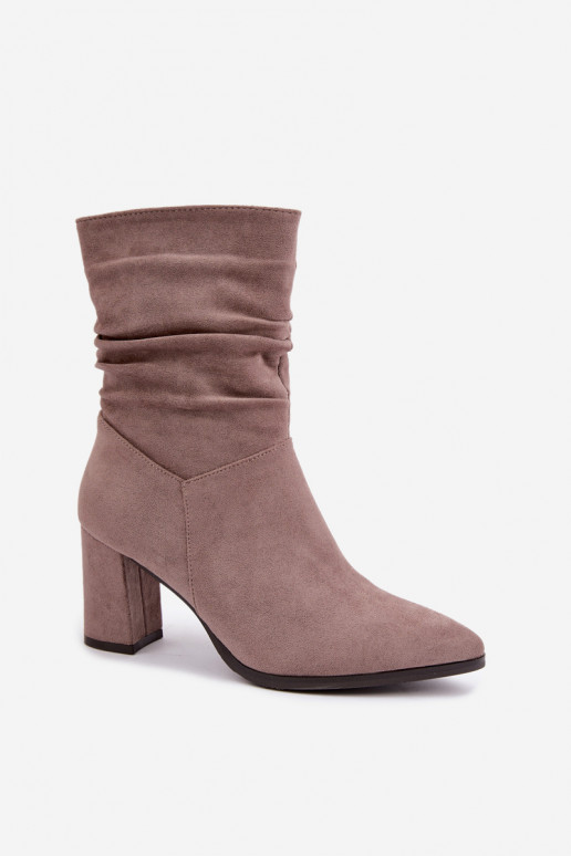 réchauffer Bottes pour femmes Avec un haut frisé couleur argile Dalessia