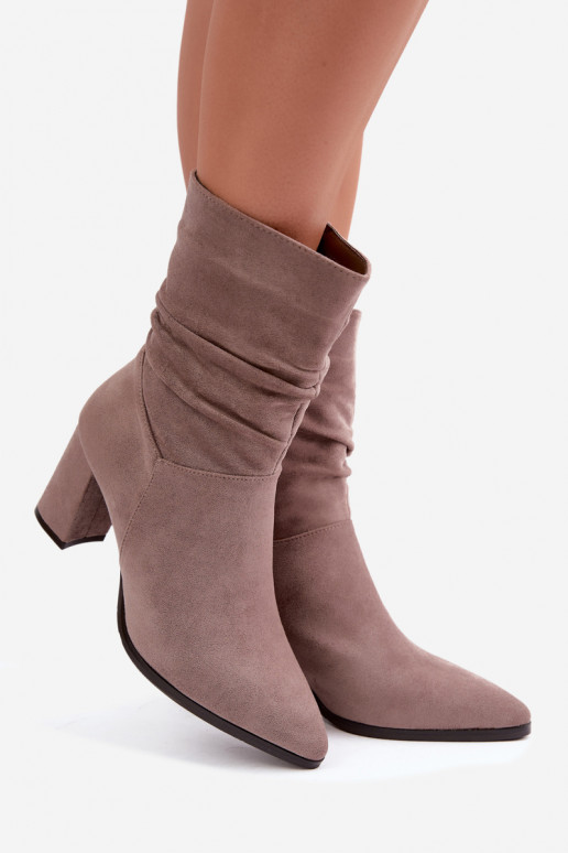 réchauffer Bottes pour femmes Avec un haut frisé couleur argile Dalessia