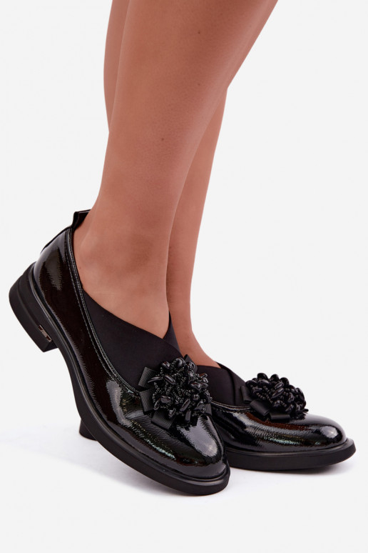 Leer schoenen Dames met ornamenten T.Sokolski S2 J26-271 met lakeffect zInart