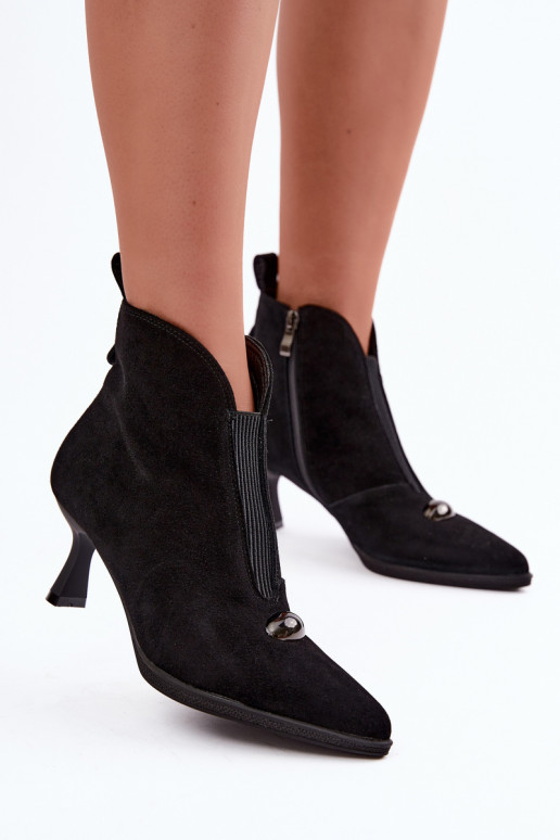 Leer Suede schoenen Dames met hakken opInarmen T.Sokolski S2 Z26-281 zInart