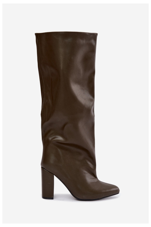 Bottines kaki à talons Emeline