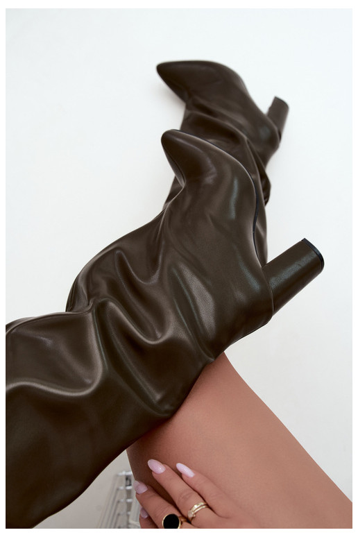 Bottines kaki à talons Emeline