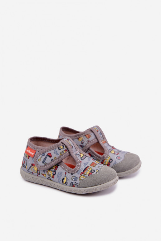 Chaussons pour enfants Milami avec fermetures auto-agrippantes en gris Jasimrra