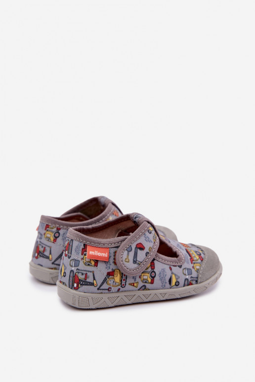 Chaussons pour enfants Milami avec fermetures auto-agrippantes en gris Jasimrra