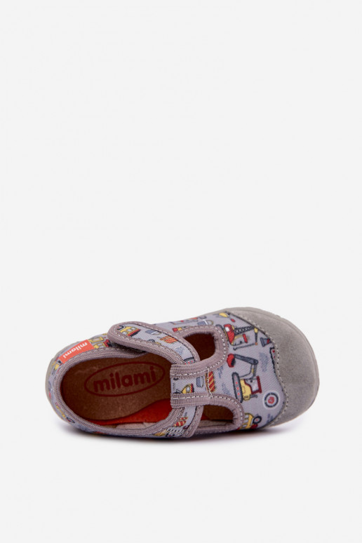 Chaussons pour enfants Milami avec fermetures auto-agrippantes en gris Jasimrra