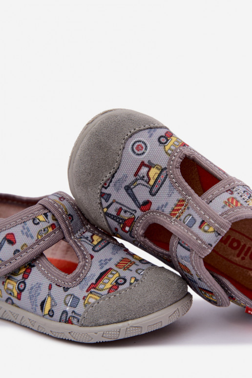 Chaussons pour enfants Milami avec fermetures auto-agrippantes en gris Jasimrra