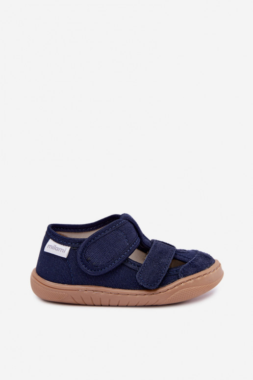 Chaussons pour enfants Barefoot Milami en bleu marine Lumi