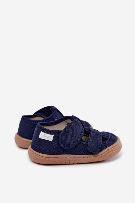 Chaussons pour enfants Barefoot Milami en bleu marine Lumi