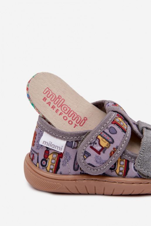 Chaussons pour enfants Barefoot Milami en gris Lumi
