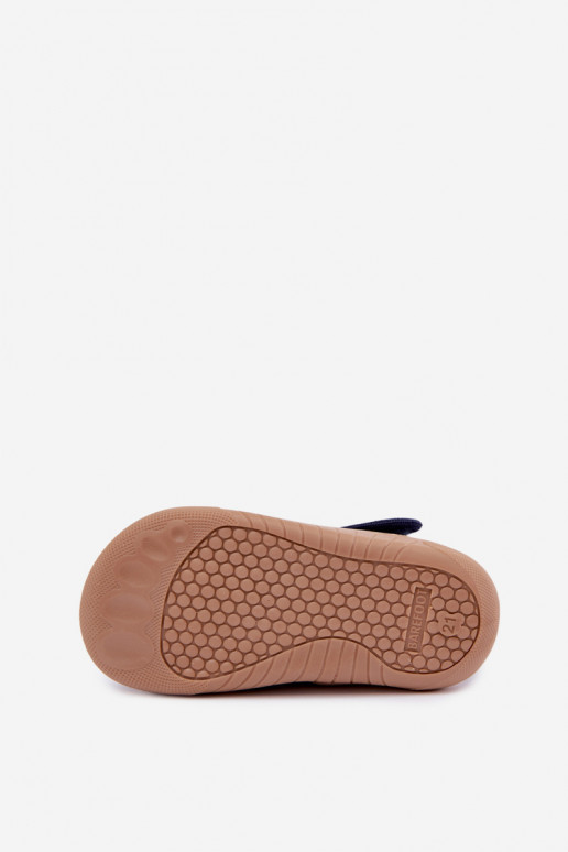 Chaussons pour enfants avec fermetures auto-agrippantes Milami bleu foncé Talirae