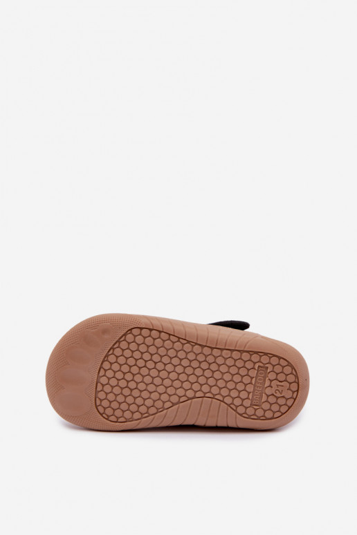 Chaussons pour enfants avec fermetures auto-agrippantes Milami imprimé léopard jaune-noir Talirae