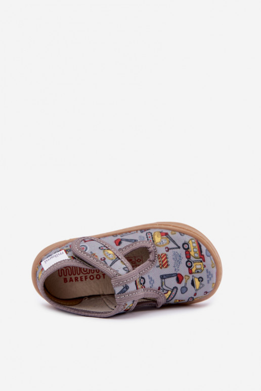 Kinderslippers met klittenband Milami grijs Talirae