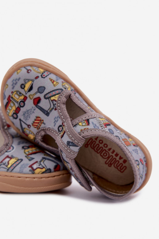 Kinderslippers met klittenband Milami grijs Talirae