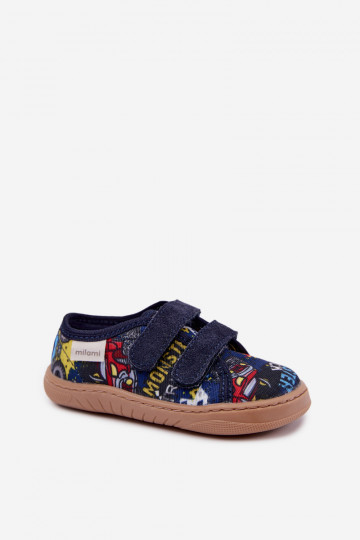 Chaussons pour garçons Milami bleu foncé Saphira