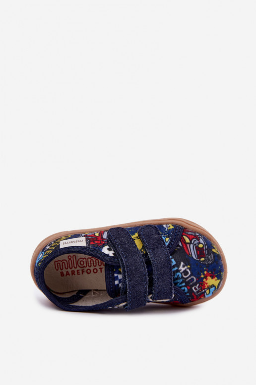 Chaussons pour garçons Milami bleu foncé Saphira