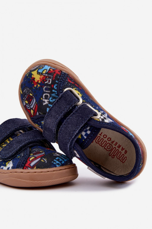 Chaussons pour garçons Milami bleu foncé Saphira