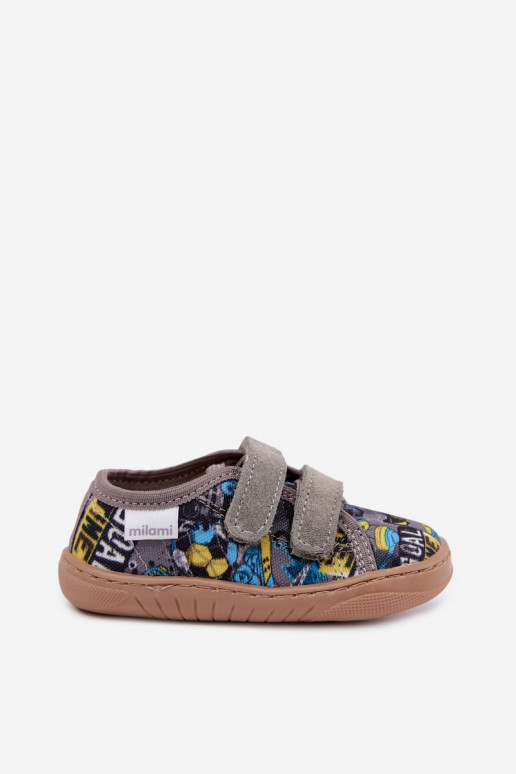 Chaussons pour garçons Milami gris Saphira