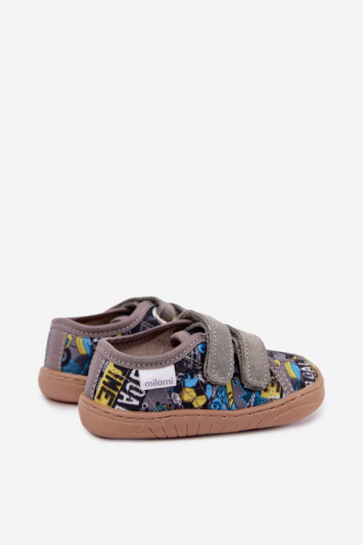Chaussons pour garçons Milami gris Saphira