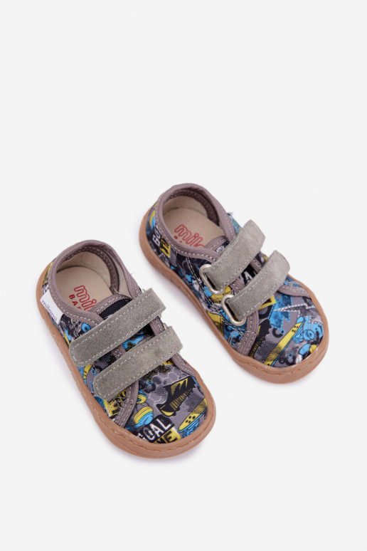Chaussons pour garçons Milami gris Saphira