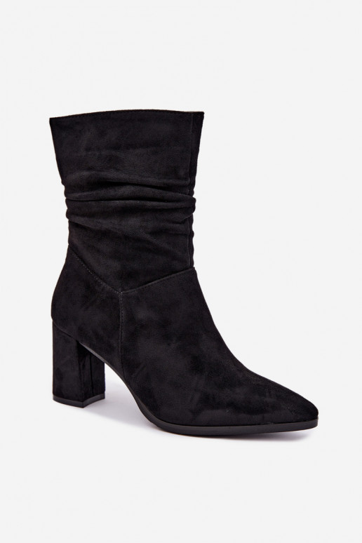 Bottines pour femmes chaudes avec tige incurvée noire Dalessia