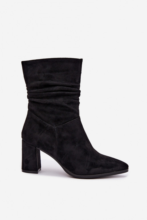 Bottines pour femmes chaudes avec tige incurvée noire Dalessia