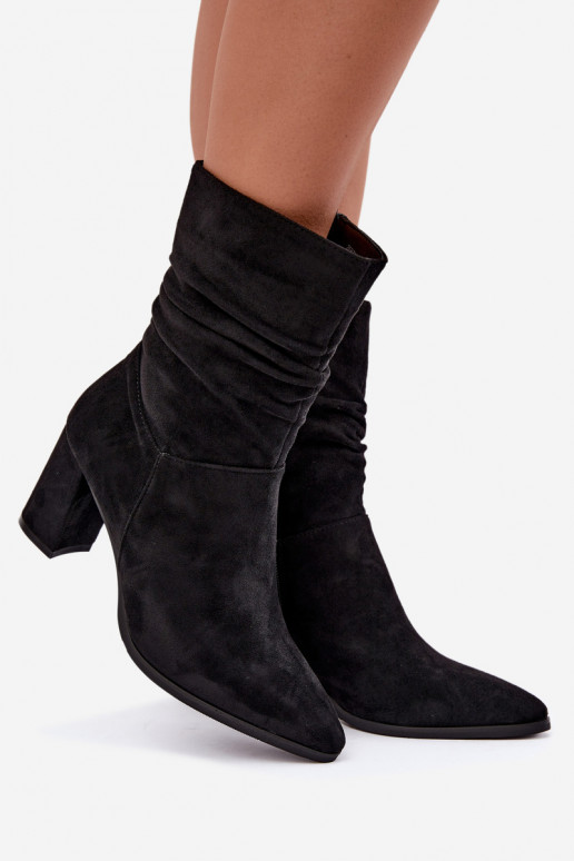 Bottines pour femmes chaudes avec tige incurvée noire Dalessia