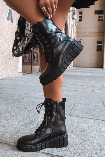 Bottines pour femmes chaudes à plateforme T.Sokolski AN Z26-160 en couleur noire