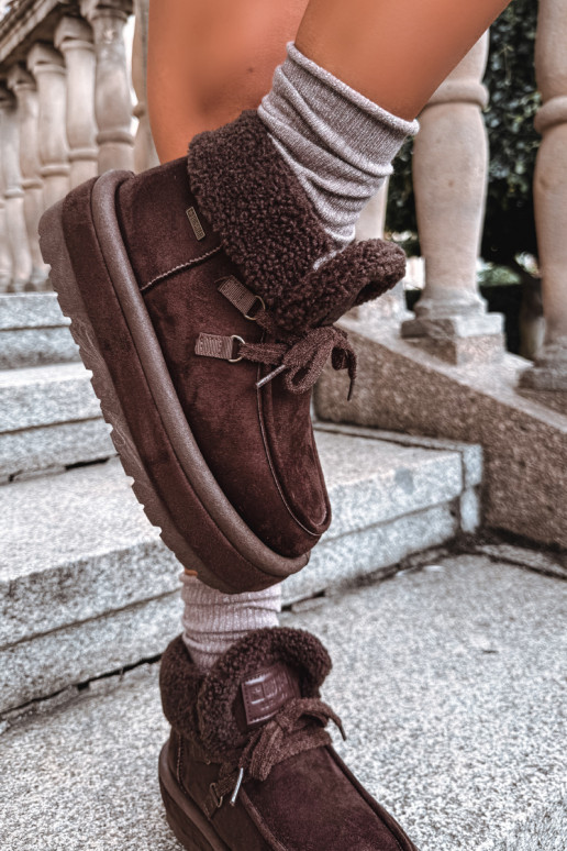 Schneestiefel mit Plattform und Isolierung Big Star UU274214 in Schokoladenfarbe