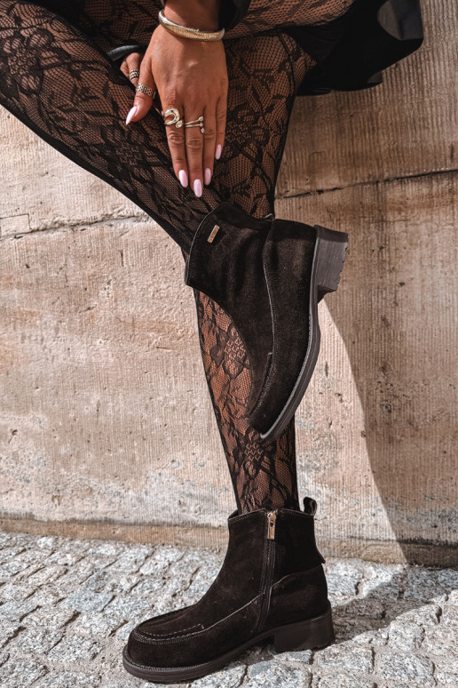bottes isolées en daim naturel pour femmes Big Star UU274602 couleur chocolat
