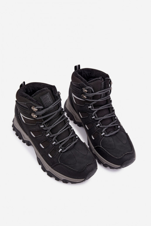geïsoleerde wandelschoenen voor mannen Big Star UU174317 in zwarte kleur