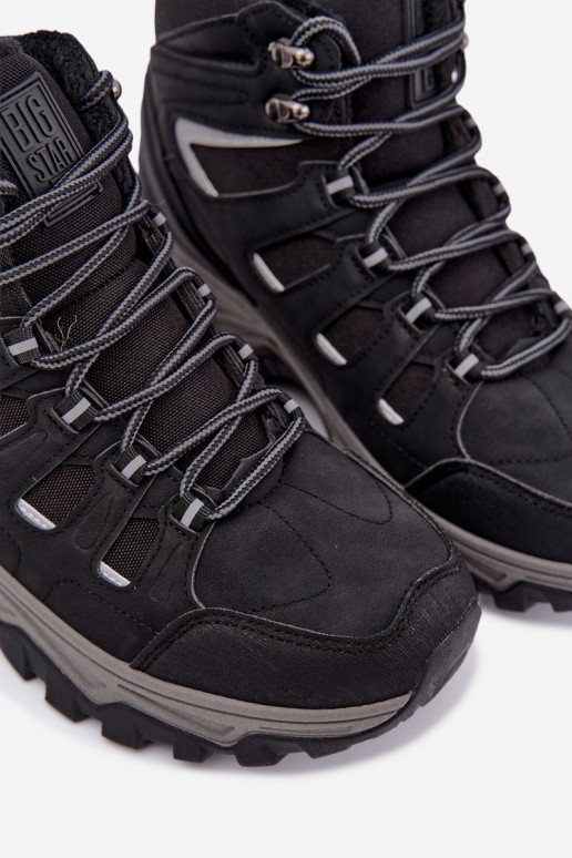 isolierte Wanderschuhe für Herren Big Star UU174317 in schwarzer Farbe