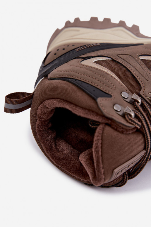 geïsoleerde wandelschoenen voor mannen Big Star UU174316 in bruine kleur