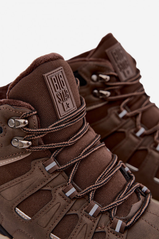 geïsoleerde wandelschoenen voor mannen Big Star UU174316 in bruine kleur