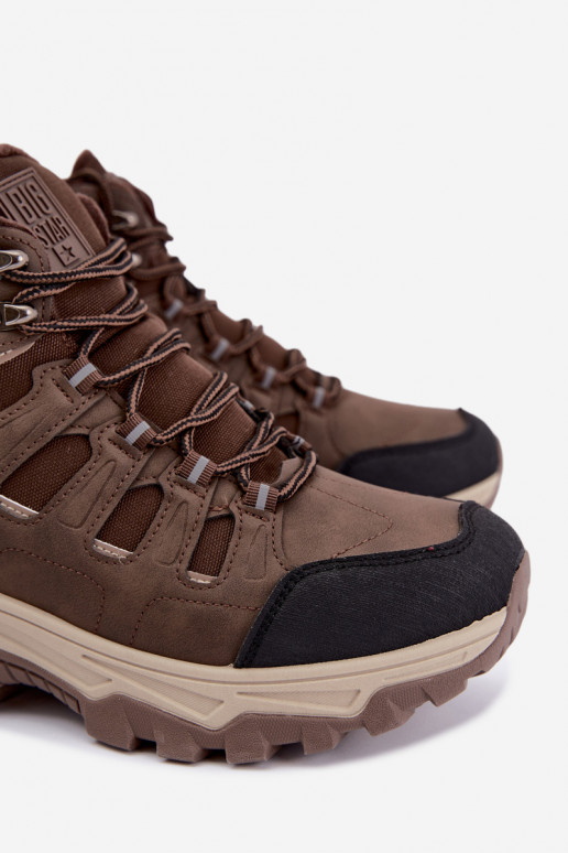 geïsoleerde wandelschoenen voor mannen Big Star UU174316 in bruine kleur
