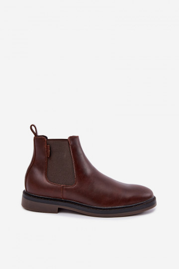 stylische Stiefeletten für Herren aus echtem Leder Big Star UU174279 in Dunkelbraun 2