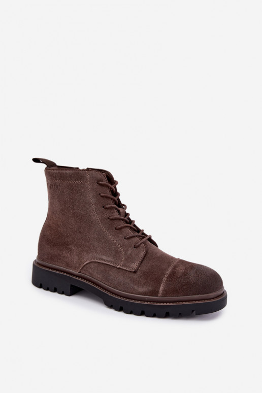 suède schoenen voor mannen Big Star UU174220 in bruin